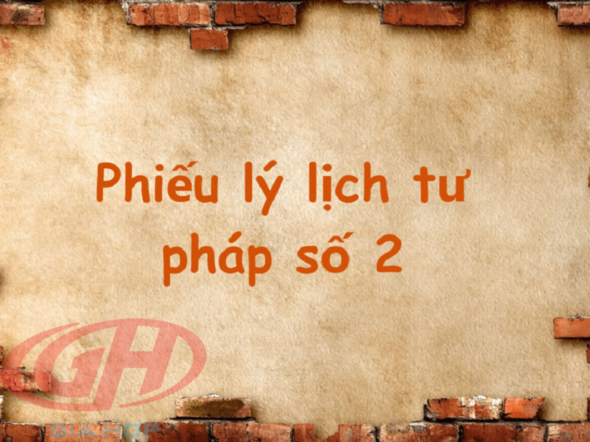 Phiếu lý lịch tư pháp số 2
