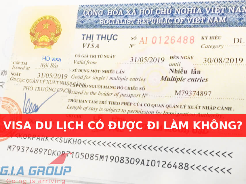 visa du lịch có được đi làm không