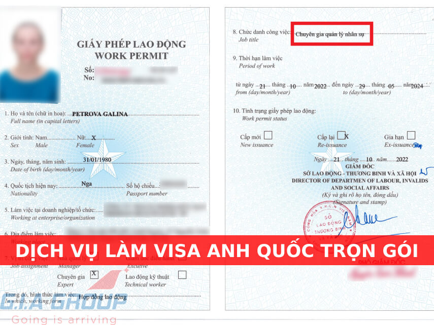 giấy phép lao động cho chuyên gia
